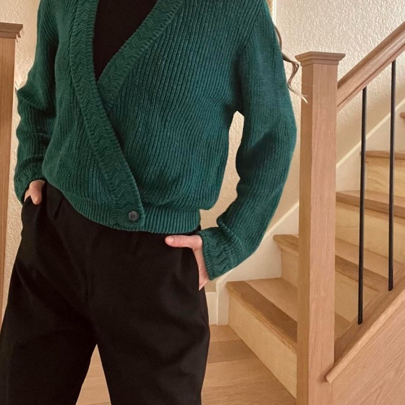 HOPE Stockholm High-waisted Black Pleated wool trouser dress Pants - Picture 3 of 8